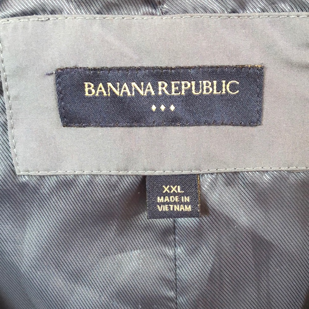 Banana Republic Teal Blue Rain Jacket Men’s Size XXL Long Sleeve Collared Adult - Picture 2 of 6
